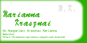 marianna krasznai business card